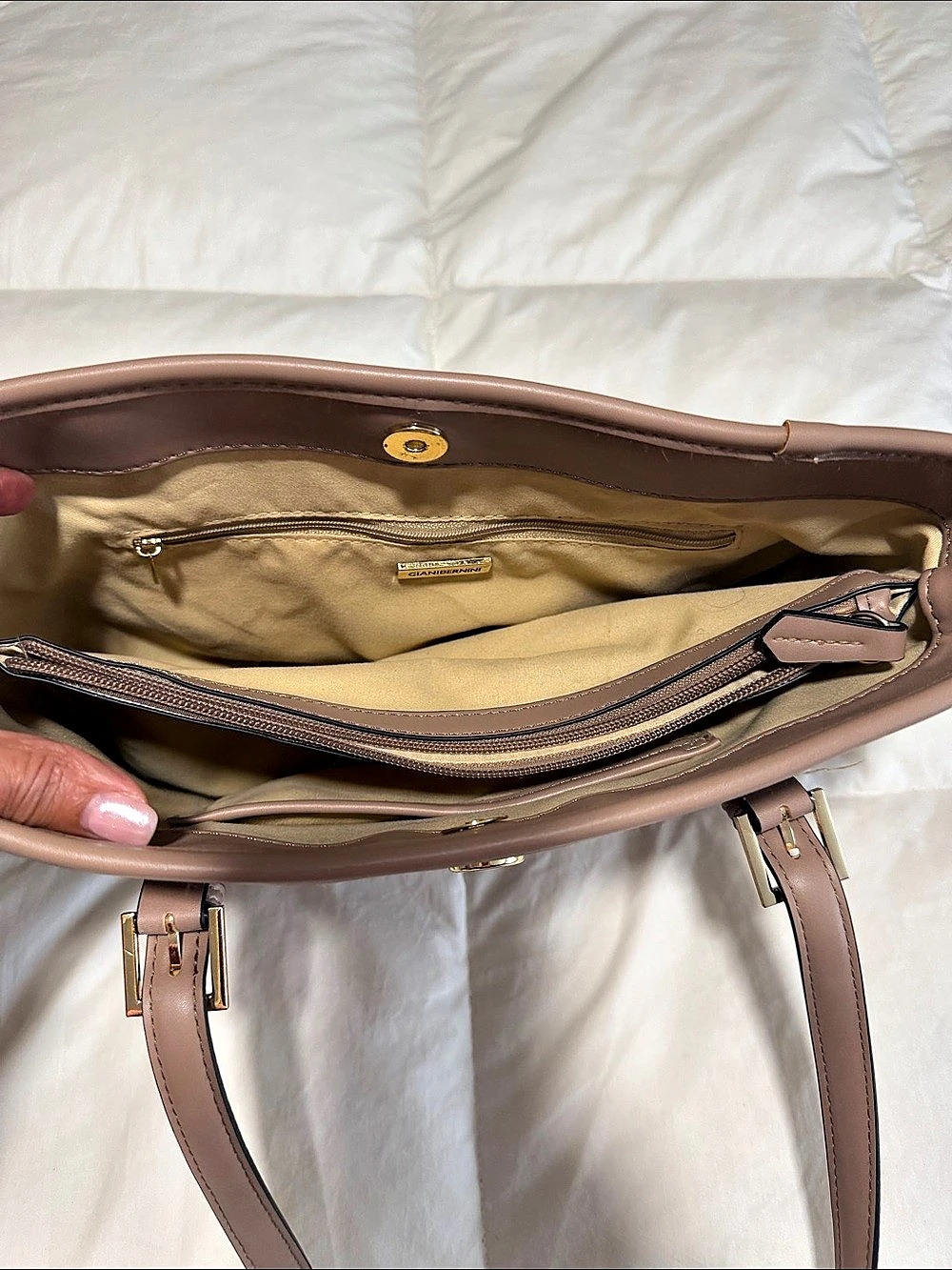 Gianibernini  Geometric Tote in Brown Like New - Picture 4 of 7